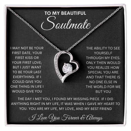 To My Beautiful Soulmate - My Best Friend (Forever Love Necklace)